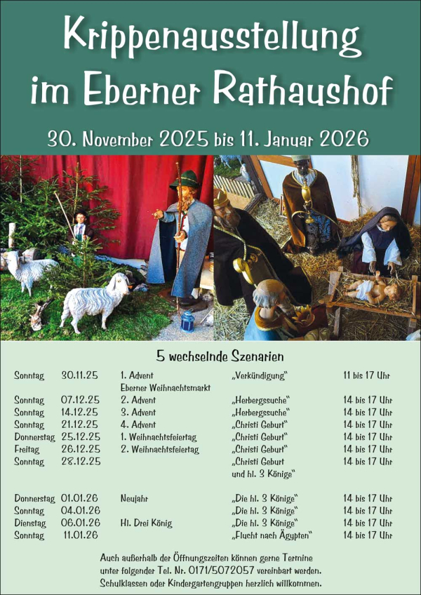 Weihnachtskrippe im Rathaushof